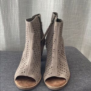 Tom’s Peep-Toe Ankle Boots